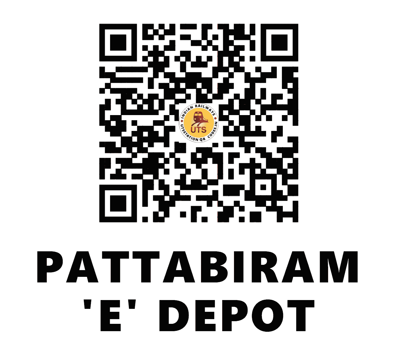 UTS QR Code for PATTABIRAM 'E' DEPOT - PRES (SR - TAMIL NADU)